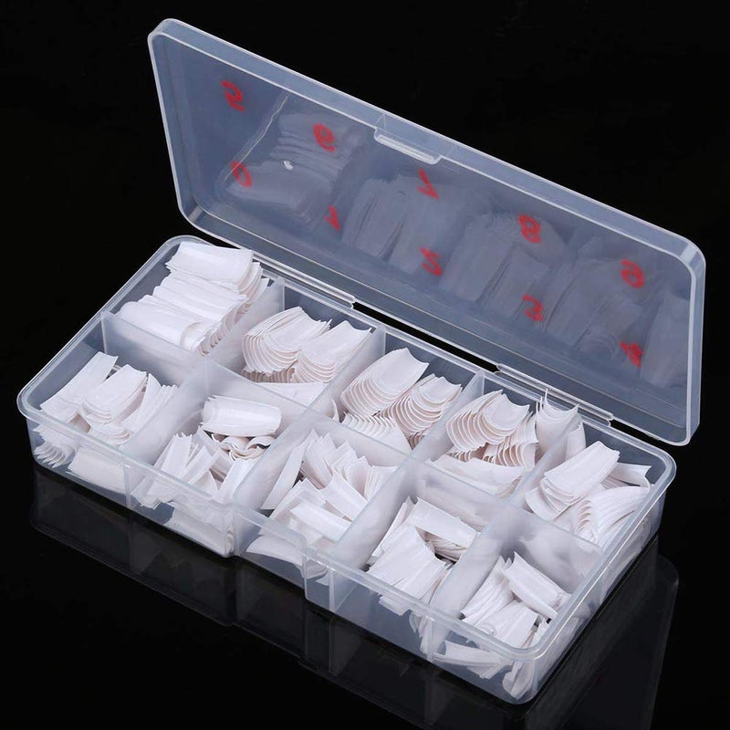 Beuniar Acrylic Nail Tips White 500Pcs French Artificial False Tip for Manicure Nails Art Salons & Home DIY - Image 2